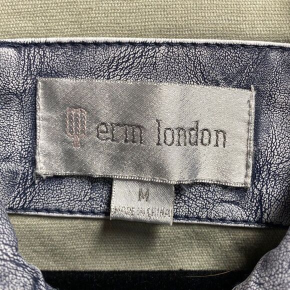 Erm London Grey Faux Leather Vest size Medium New - Picture 4 of 6